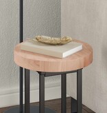 VidaXL Tafelblad Anders Lichtbruin Ø 30 x 4 cm Massief eikenhout