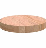 VidaXL Tafelblad Anders Lichtbruin Ø 30 x 4 cm Massief eikenhout