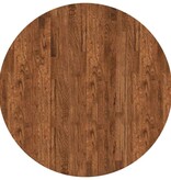 VidaXL Tafelblad Anders Donkerbruin Ø 90 x 2.5 cm Massief eikenhout