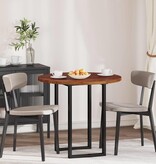 VidaXL Tafelblad Donkerbruin Ø 80 x 2.5 cm Massief eikenhout