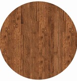VidaXL Tafelblad Donkerbruin Ø 80 x 2.5 cm Massief eikenhout