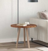 VidaXL Tafelblad Anders Donkerbruin Ø 60 x 2.5 cm Massief eikenhout