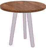 VidaXL Tafelblad Anders Donkerbruin Ø 60 x 2.5 cm Massief eikenhout