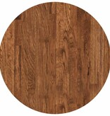 VidaXL Tafelblad Anders Donkerbruin Ø 50 x 2.5 cm Massief eikenhout