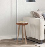 VidaXL Tafelblad Donkerbruin Ø 30 x 2.5 cm Massief eikenhout