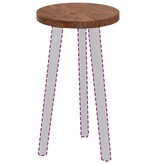 VidaXL Tafelblad Donkerbruin Ø 30 x 2.5 cm Massief eikenhout