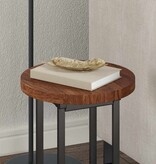 VidaXL Tafelblad Donkerbruin Ø 30 x 2.5 cm Massief eikenhout