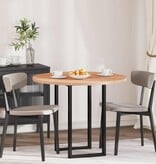 VidaXL Tafelblad Lichtbruin Ø 90 x 2.5 cm Massief eikenhout