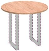 VidaXL Tafelblad Lichtbruin Ø 90 x 2.5 cm Massief eikenhout