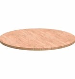 VidaXL Tafelblad Lichtbruin Ø 90 x 2.5 cm Massief eikenhout