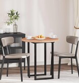 VidaXL Tafelblad Lichtbruin Ø 80 x 2.5 cm Massief eikenhout