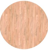 VidaXL Tafelblad Lichtbruin Ø 80 x 2.5 cm Massief eikenhout