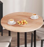 VidaXL Tafelblad Lichtbruin Ø 80 x 2.5 cm Massief eikenhout