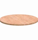 VidaXL Tafelblad Lichtbruin Ø 80 x 2.5 cm Massief eikenhout