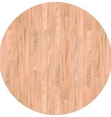 VidaXL Tafelblad Anders Lichtbruin Ø 70 x 2.5 cm Massief eikenhout
