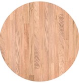 VidaXL Tafelblad Lichtbruin Ø 50 x 2.5 cm Massief eikenhout