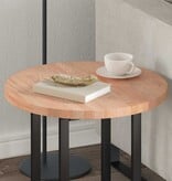 VidaXL Tafelblad Lichtbruin Ø 50 x 2.5 cm Massief eikenhout