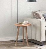 VidaXL Tafelblad Anders Lichtbruin Ø 40 x 2.5 cm Massief eikenhout