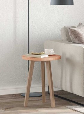 VidaXL Tafelblad Anders Lichtbruin Ø 40 x 2.5 cm Massief eikenhout