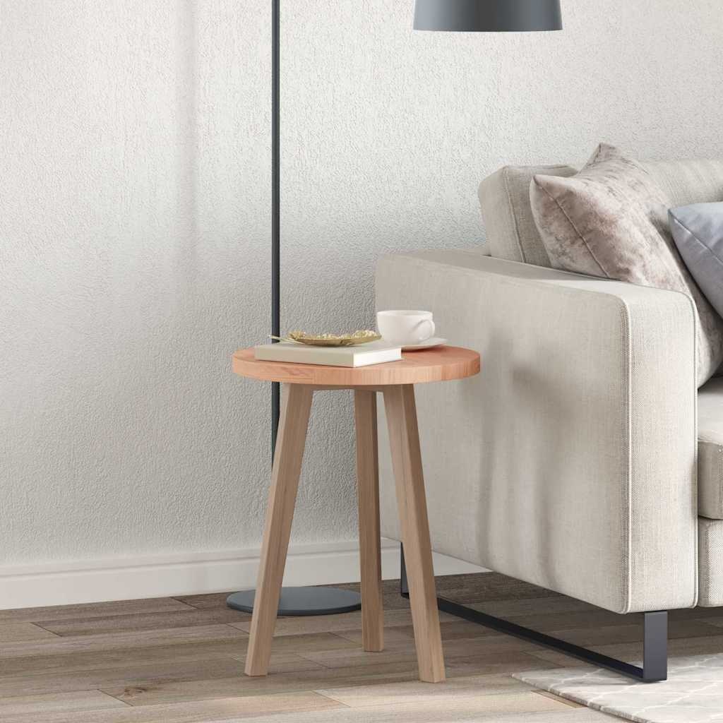 VidaXL Tafelblad Anders Lichtbruin Ø 40 x 2.5 cm Massief eikenhout