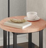 VidaXL Tafelblad Anders Lichtbruin Ø 40 x 2.5 cm Massief eikenhout