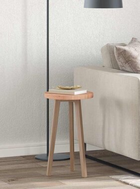 VidaXL Tafelblad Lichtbruin Ø 30 x 2.5 cm Massief eikenhout