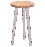 VidaXL Tafelblad Lichtbruin Ø 30 x 2.5 cm Massief eikenhout