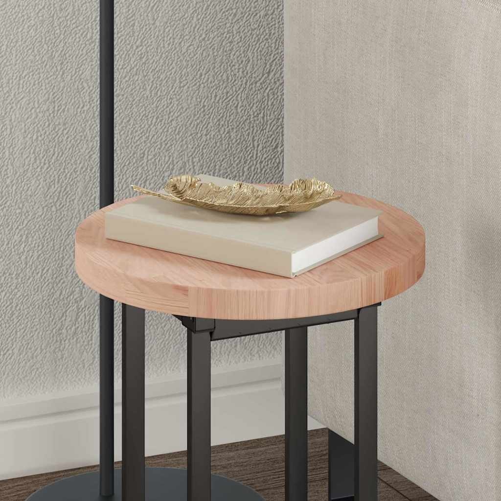 VidaXL Tafelblad Lichtbruin Ø 30 x 2.5 cm Massief eikenhout