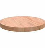 VidaXL Tafelblad Lichtbruin Ø 30 x 2.5 cm Massief eikenhout