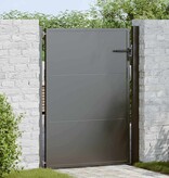 VidaXL Tuinpoort, Tuindeur 105x200 cm Cortenstaal Zwart 100 x 150 cm
