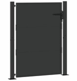 VidaXL Tuinpoort, Tuindeur 105x200 cm Cortenstaal Zwart 100 x 150 cm
