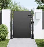 VidaXL Tuinpoort, Tuindeur 105x200 cm Cortenstaal Zwart 100 x 125 cm