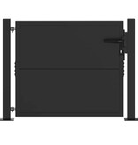 VidaXL Tuinpoort, Tuindeur 105x200 cm Cortenstaal Zwart 100 x 100 cm