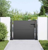 VidaXL Tuinpoort, Tuindeur 105x200 cm Cortenstaal Zwart 100 x 100 cm