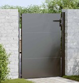 VidaXL Tuinpoort met slot Zwart 105 x 150 cm Poedergecoat staal
