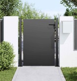 VidaXL Tuinpoort met slot Zwart 105 x 150 cm Poedergecoat staal