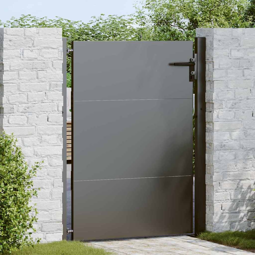 VidaXL Tuinpoort met slot Zwart 105 x 125 cm Poedergecoat staal
