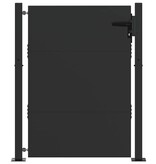 VidaXL Tuinpoort met slot Zwart 105 x 125 cm Poedergecoat staal