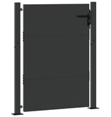 VidaXL Tuinpoort met slot Zwart 105 x 125 cm Poedergecoat staal