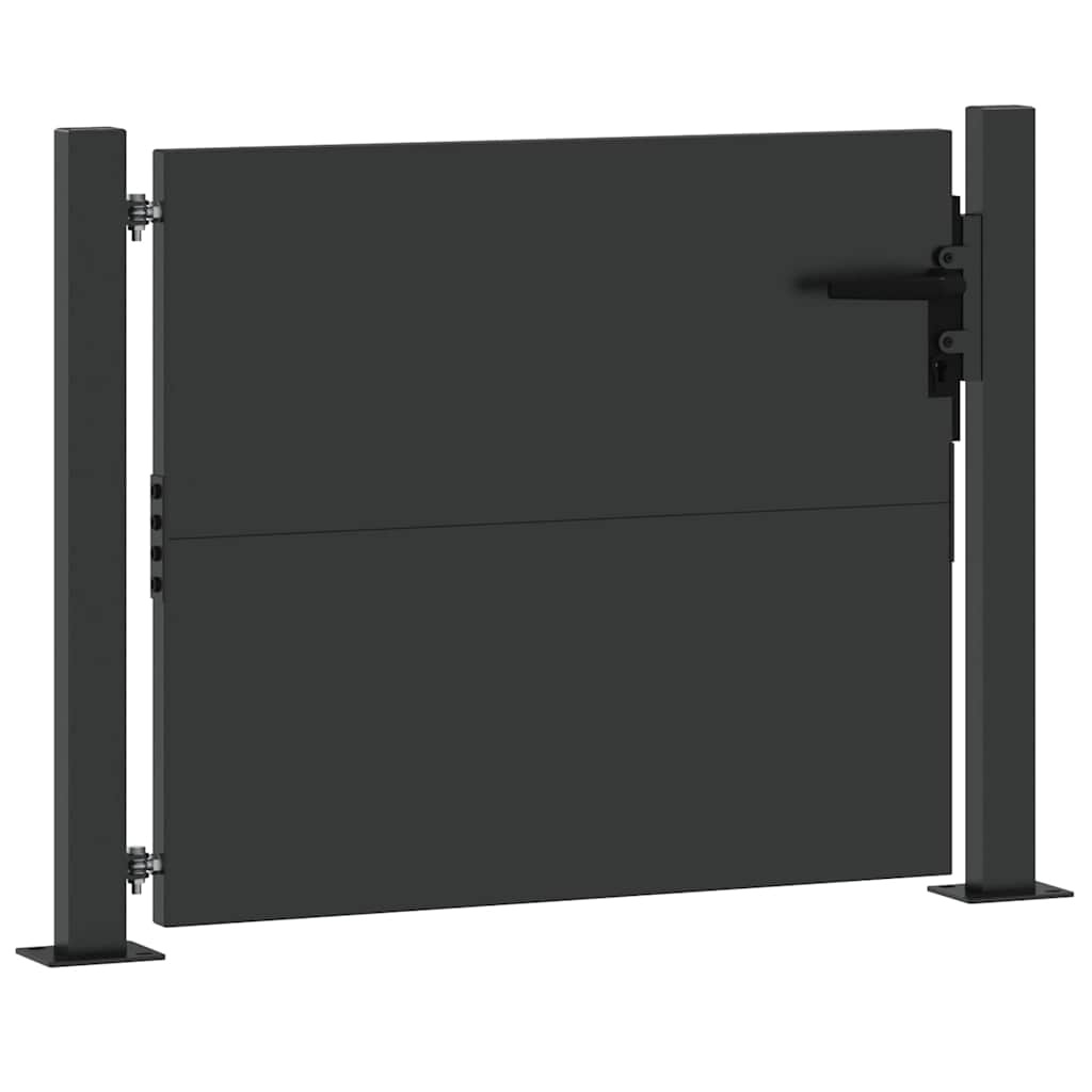VidaXL Tuinpoort Zwart 105 x 100 cm Poedergecoat staal
