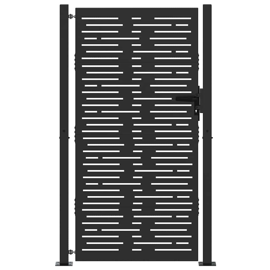 VidaXL Tuinpoort, Tuindeur 105x75 cm Cortenstaal Vierkant Ontwerp