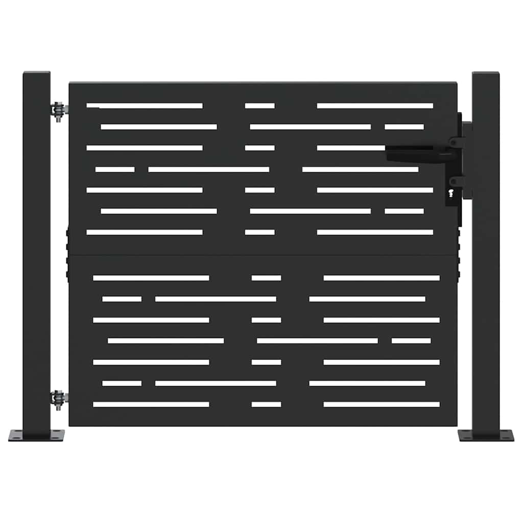 VidaXL Tuinpoort, Tuindeur 105x75 cm Cortenstaal Vierkant Ontwerp