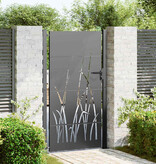 VidaXL Tuinpoort met slot Zwart 105 x 175 cm Poedergecoat staal