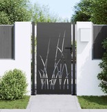 VidaXL Tuinpoort met slot Zwart 105 x 175 cm Poedergecoat staal