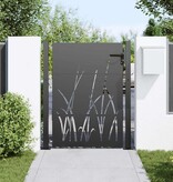 VidaXL Tuinpoort met slot Zwart 105 x 150 cm Poedergecoat staal