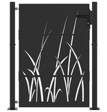 VidaXL Tuinpoort met slot Zwart 105 x 125 cm Poedergecoat staal