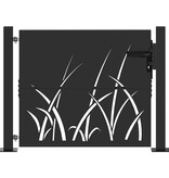 VidaXL Tuinpoort met slot Zwart 105 x 100 cm Poedergecoat staal