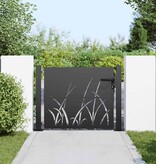 VidaXL Tuinpoort met slot Zwart 105 x 100 cm Poedergecoat staal