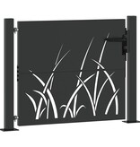 VidaXL Tuinpoort met slot Zwart 105 x 100 cm Poedergecoat staal