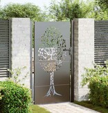 VidaXL Tuinpoort met slot Zwart 105 x 175 cm Poedergecoat staal